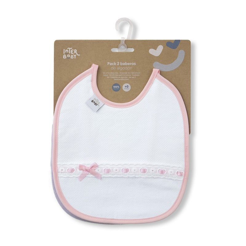 Pack 2 baberos cinta lazo de Interbaby
