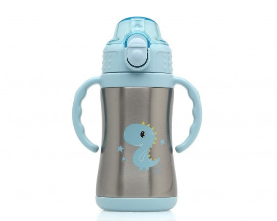 Botella entrenamiento Dino/Conejito 280 ml acero inoxidable Kiokids