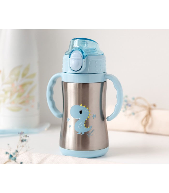 Botella entrenamiento Dino/Conejito 280 ml acero inoxidable Kiokids