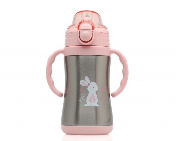 Botella entrenamiento Dino/Conejito 280 ml acero inoxidable Kiokids