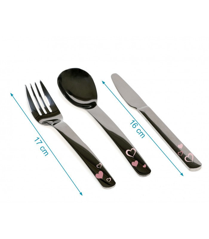 Cubiertos infantiles de acero inoxidable de Kiokids