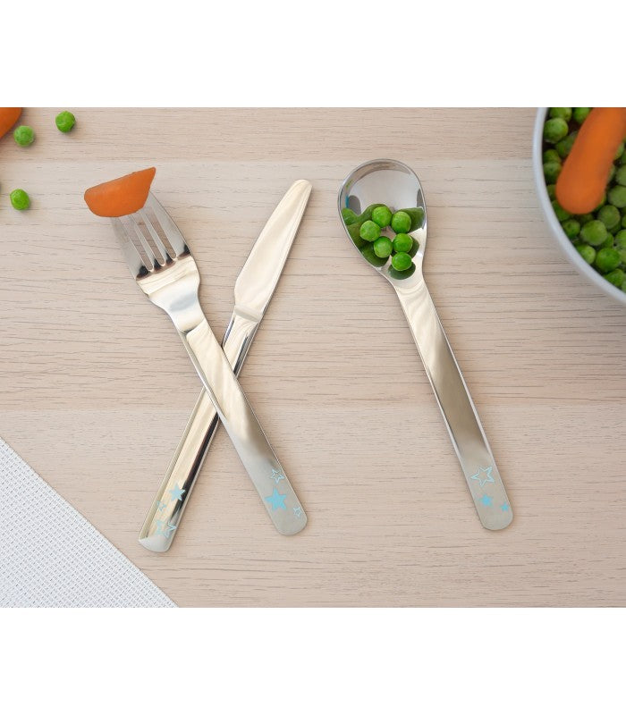 Cubiertos infantiles de acero inoxidable de Kiokids