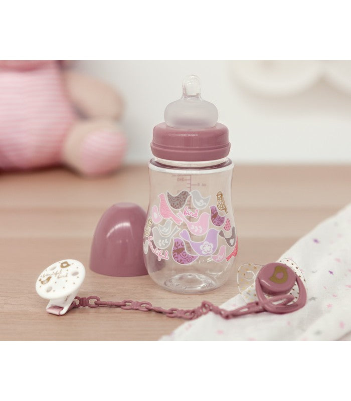 Conjunto de mamadeira + chupeta + prendedor de chupeta Kiokids