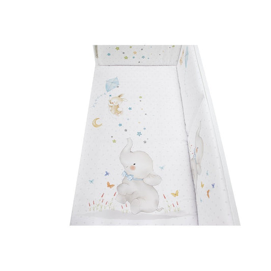 Funda nórdica desenfundable + chichonera Elefante de Interbaby