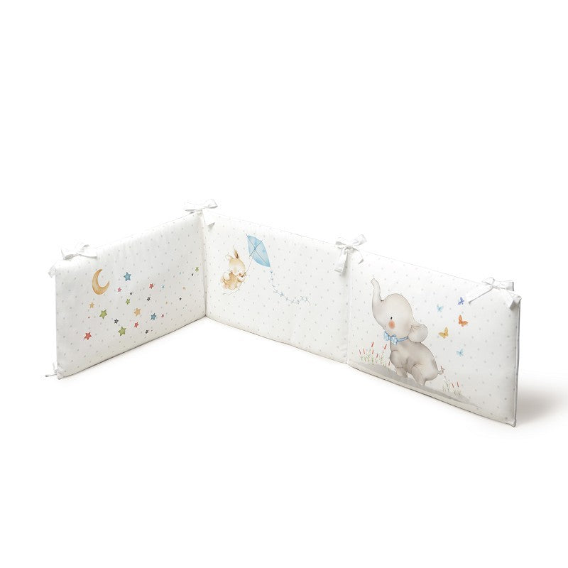 Funda nórdica desenfundable + chichonera Elefante de Interbaby