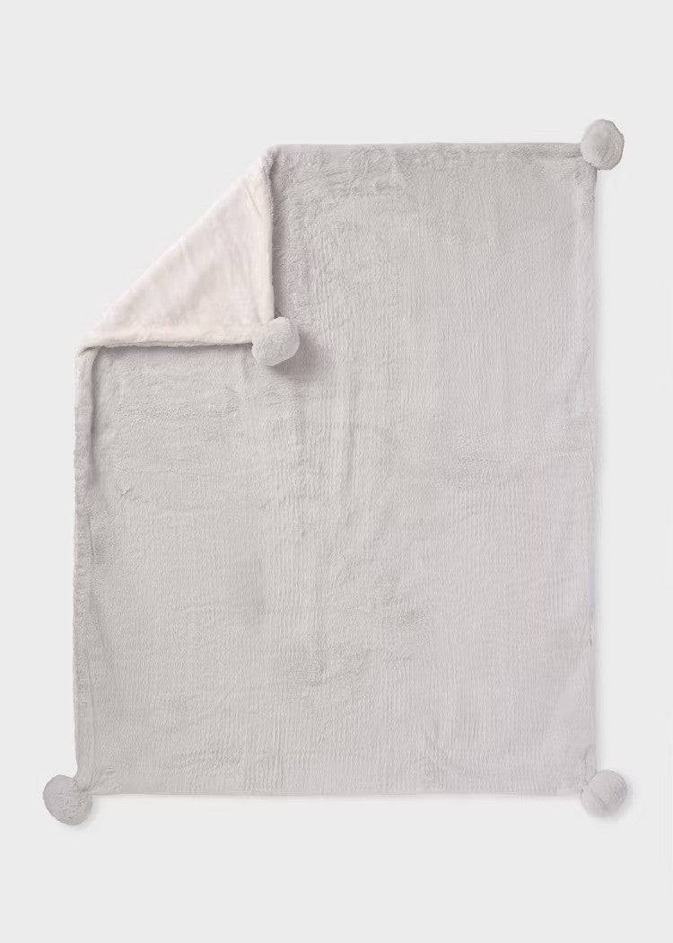 Manta Pelo Pompones de Mayoral