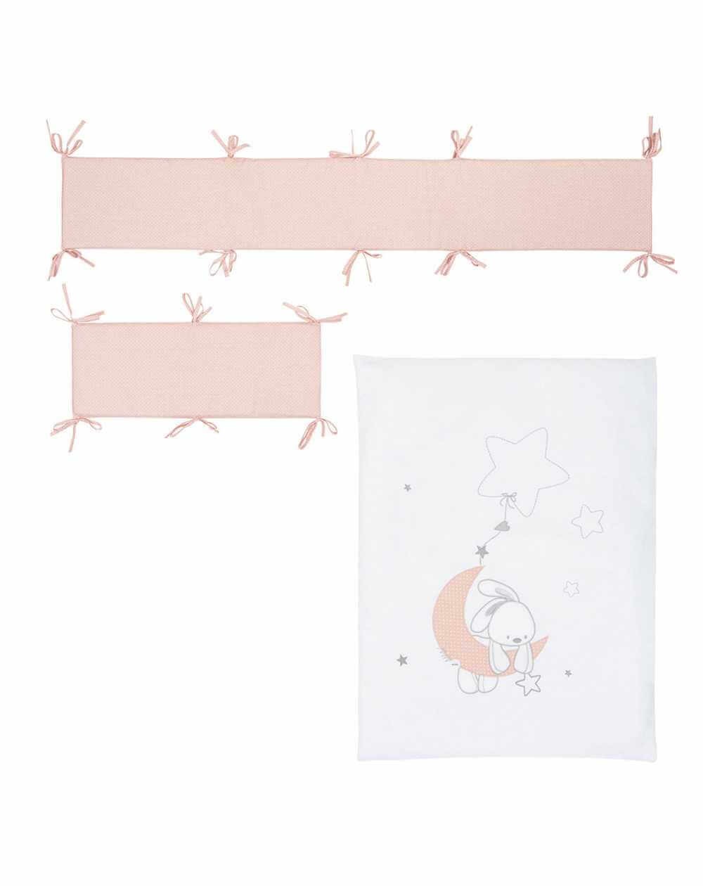 Edredón y Protector Minicuna Luna de Pirulos