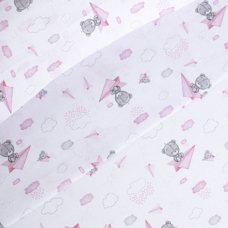 Tríptico cuna 100% algodón Avión Papel + Chupetero de Interbaby