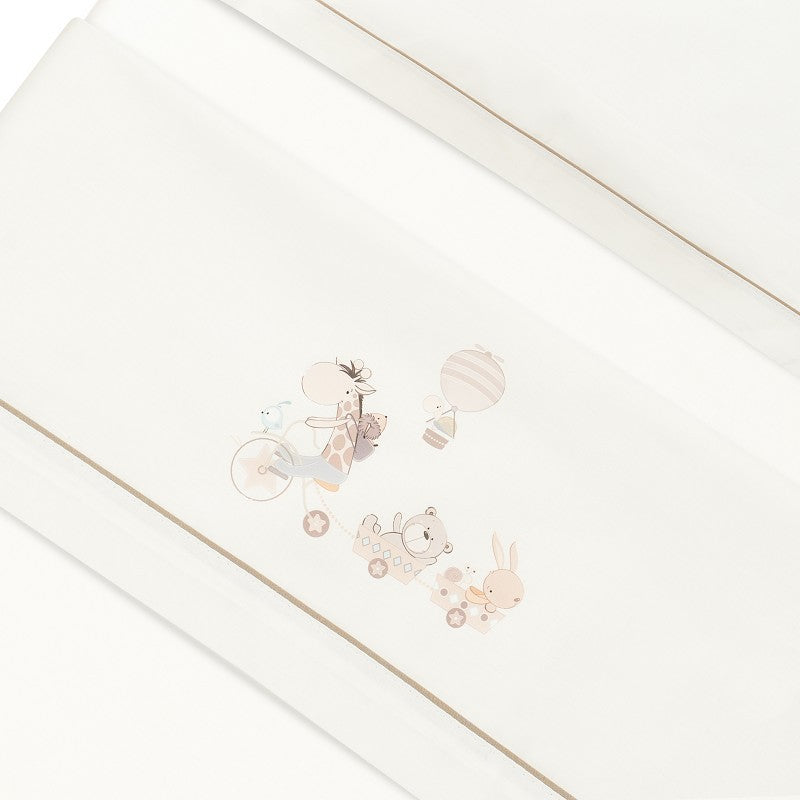 Tríptico cuna 100% algodón Jirafa + chupetero de Interbaby