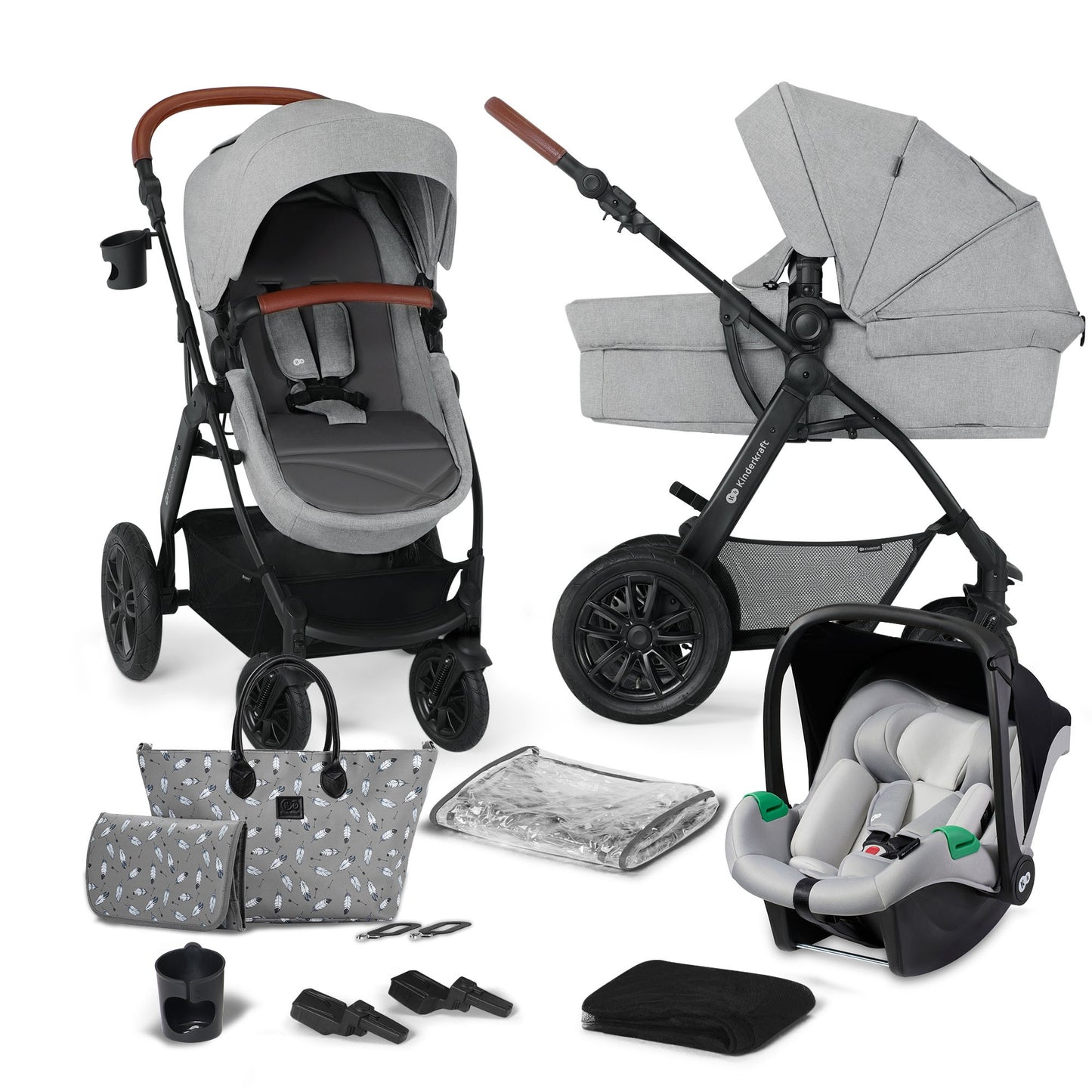 Carrinho de bebê conversível Kinderkraft Xmoov 3 em 1 com MINK PRO 2023