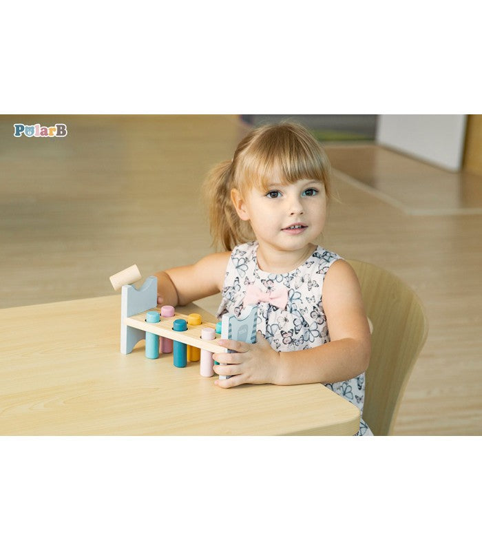 Juguete Banco Pica Colores con Martillo de Madera PolarB