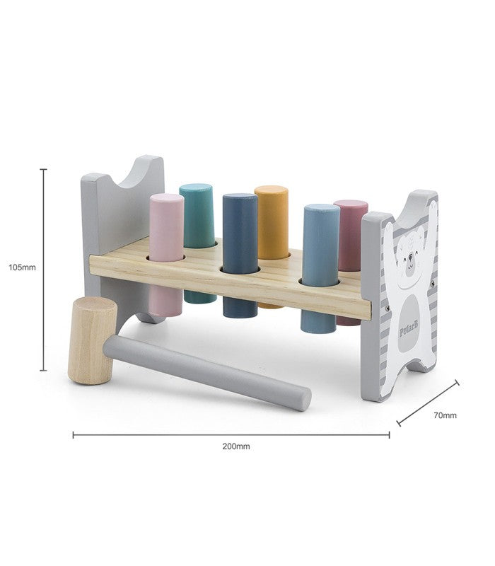 Juguete Banco Pica Colores con Martillo de Madera PolarB