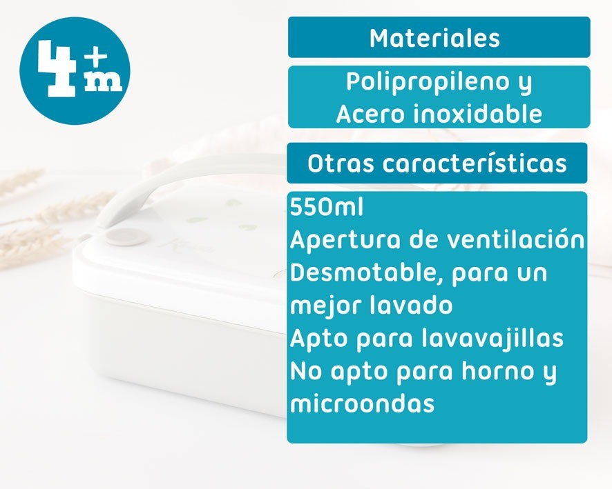Caja almuerzo de acero inoxidable elefante de kiokids