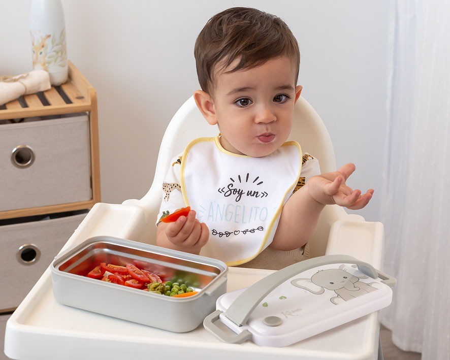Caja almuerzo de acero inoxidable elefante de kiokids