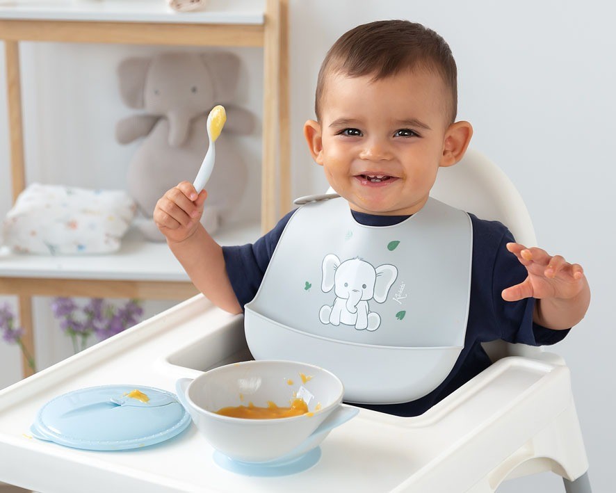 Bol Antivuelco y Cuchara de Kiokids