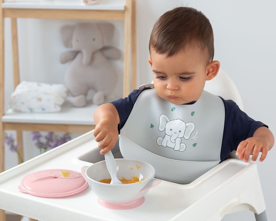 Bol Antivuelco y Cuchara de Kiokids