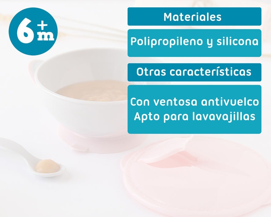 Bol Antivuelco y Cuchara de Kiokids