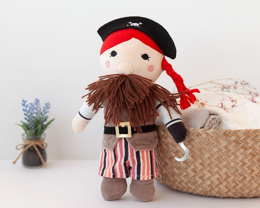 Peluche Pirata 33 cm de Kiokids