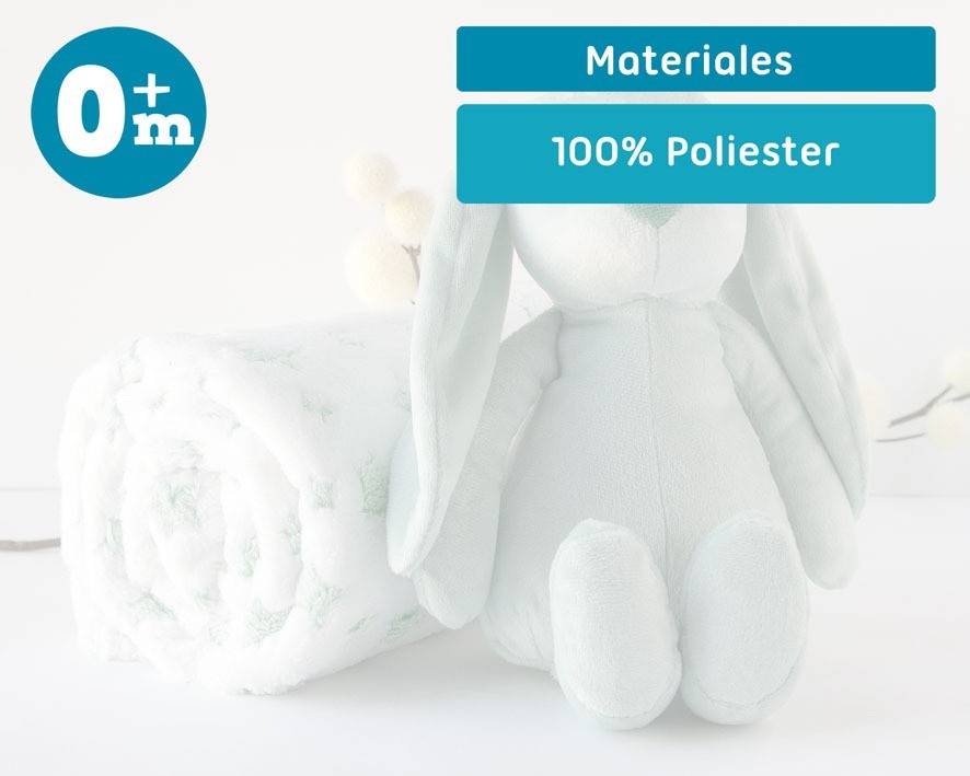 Set Peluche Conejito con Manta Polar de Kiokids