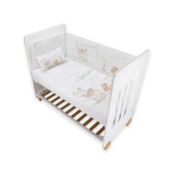 Funda Nórdica Cuna + Almohada + Chichonera + Relleno Modelo Music And Friends de Don Algodón