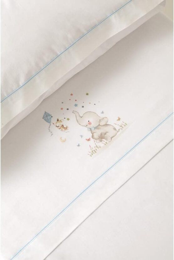 Sábanas Cuna + Chupetero Elefante de Interbaby