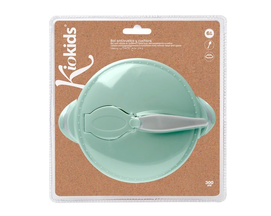 Bol Antivuelco y Cuchara de Kiokids