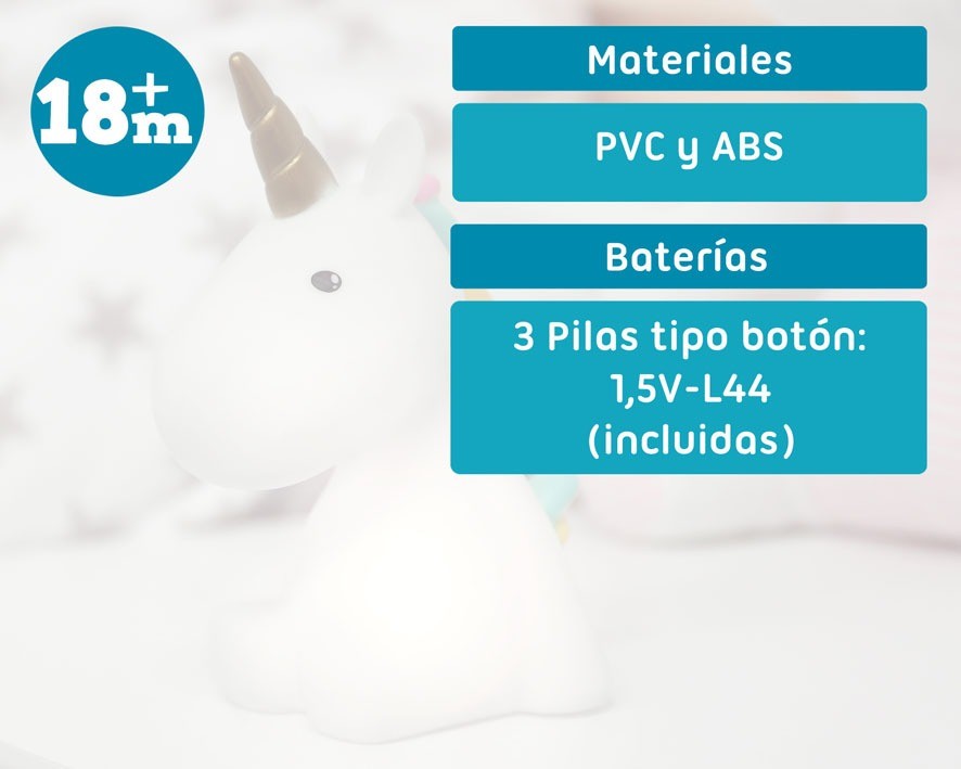 Luz quitamiedos decorativa unicornio de Kiokids