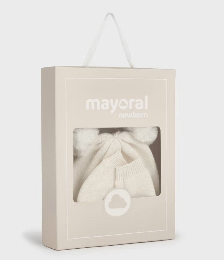 Set gorro y manoplas orejitas Better Cotton 9668 Mayoral