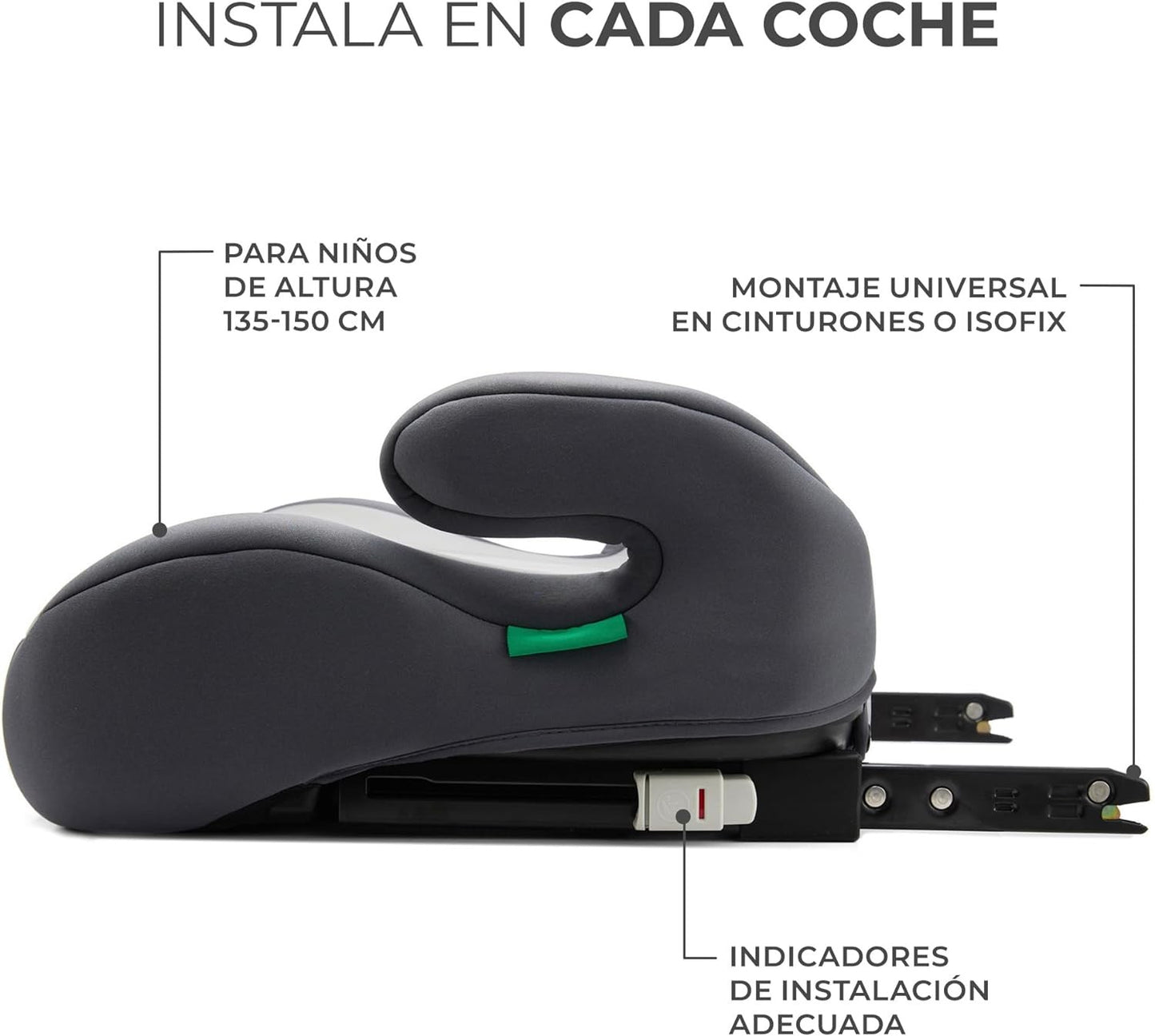 Asiento elevador I-BOOST I-Size (135-150cm) de Kinderkraft