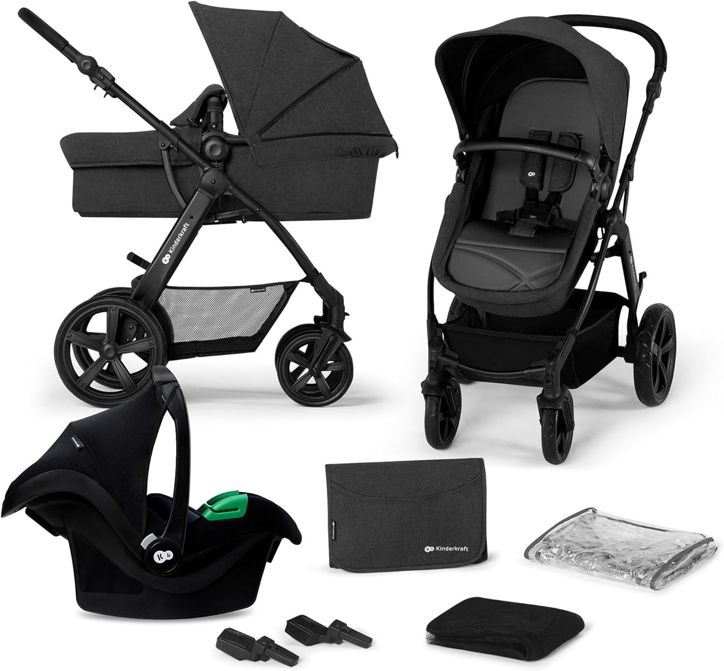 Carrinho de bebê conversível Kinderkraft Moov CT I-Size Mink Pro 3 em 1