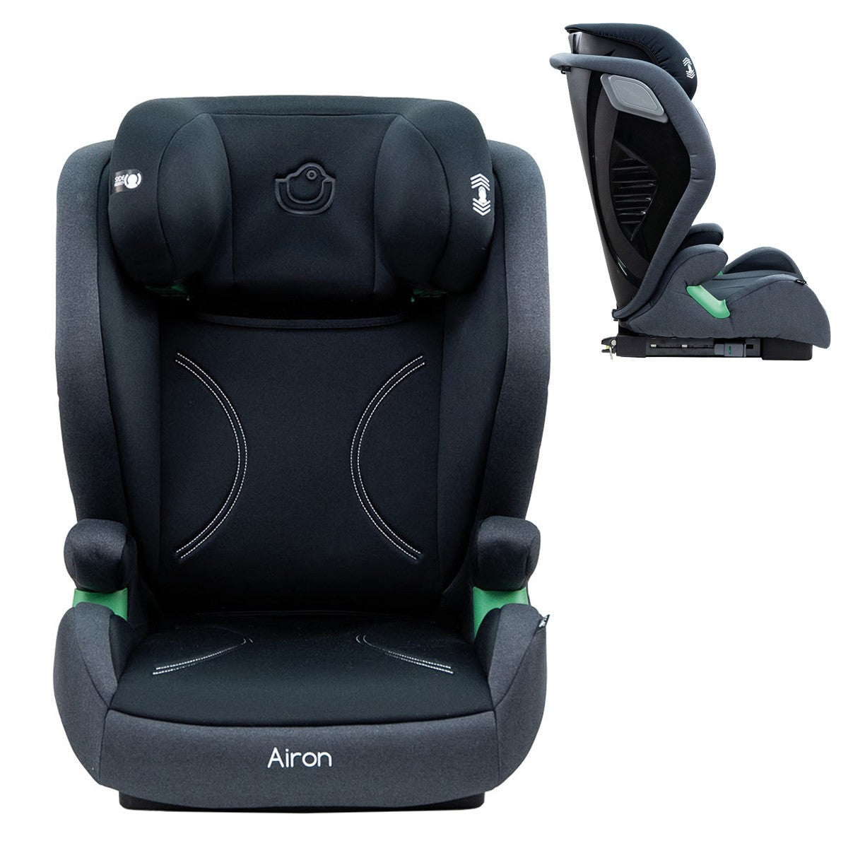 Niu – Silla de auto i-size bebé AIRON - Asiento Infantil con Base ISOFIX Integrada – Silla Universal ajustable y reclinable
