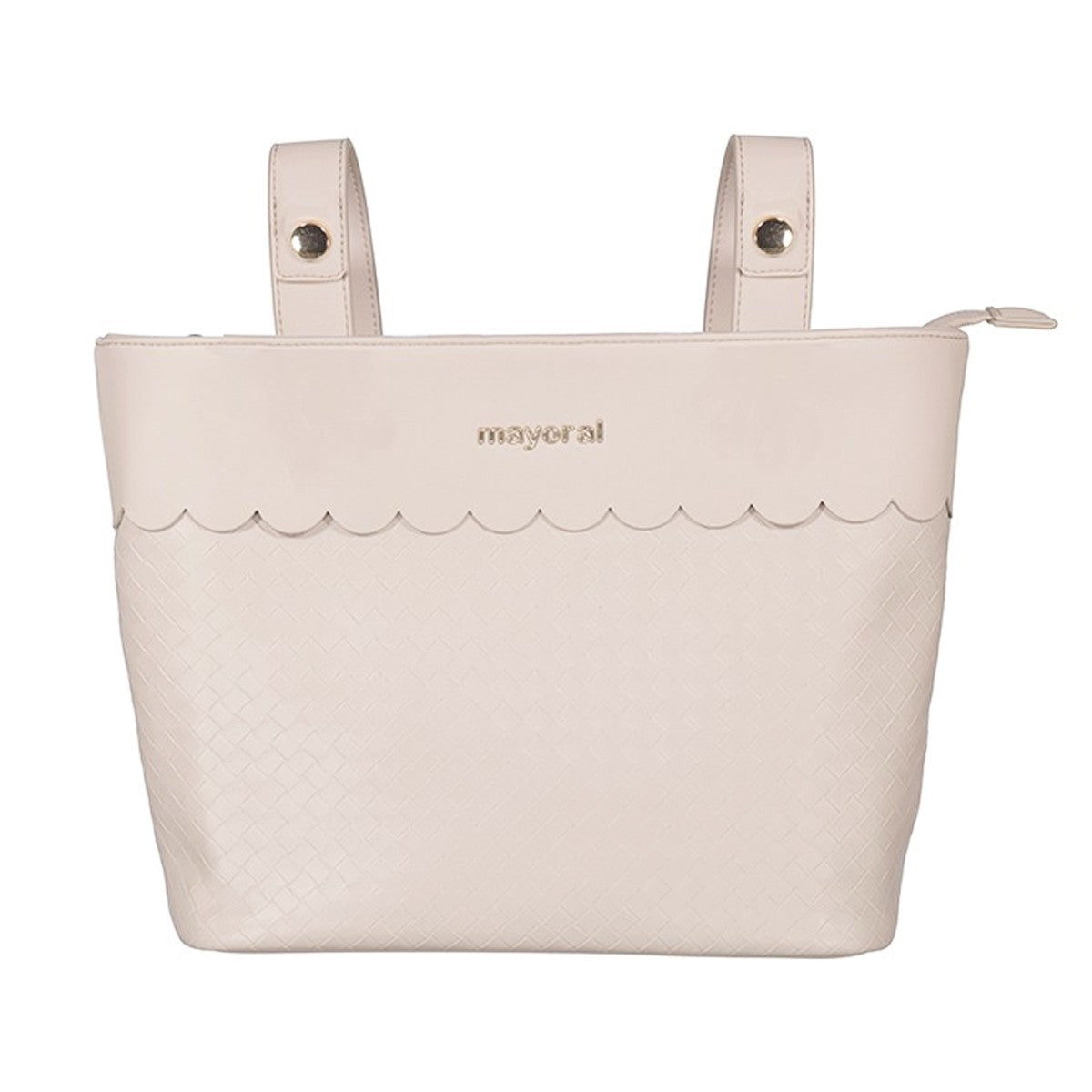 Mayoral - Bolso Panera Trenzado Pequeño de Bebé: Espacioso y Universal con Asas para Silla de Paseo