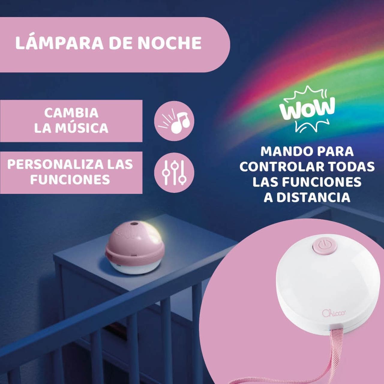 Carrusel Musical con Proyector Arcoíris de Chicco