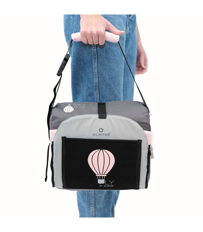 Trona Portátil Plegable Globo Rosa de Olmitos