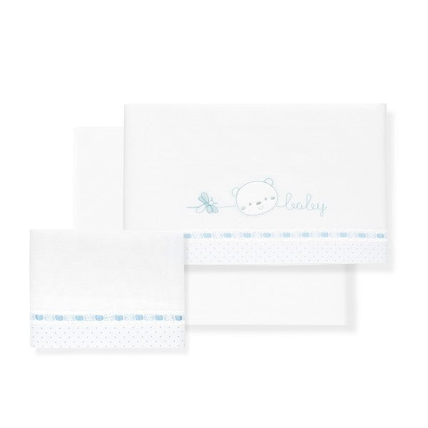 Conjunto de lençóis para berço Interbaby Baby Bear + porta-chupeta
