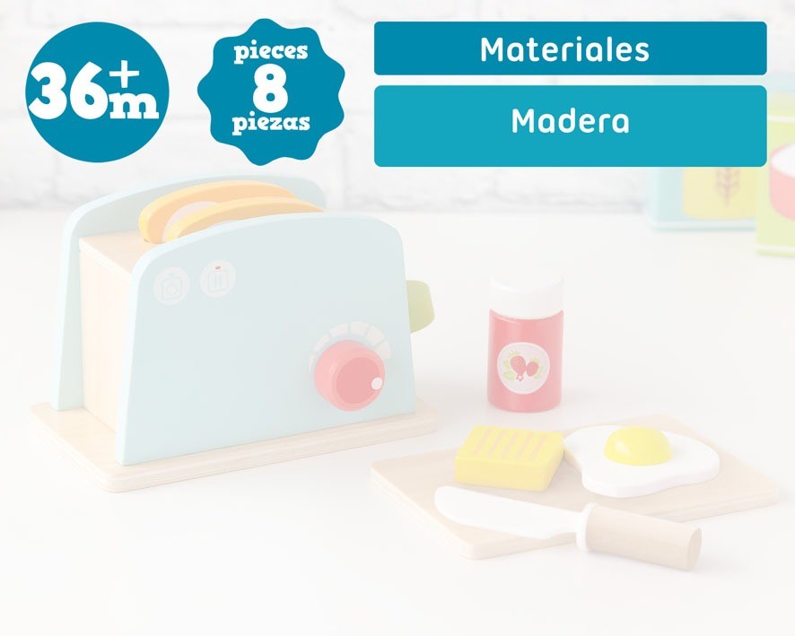 Juguete Tostadora en Madera de Kiokids