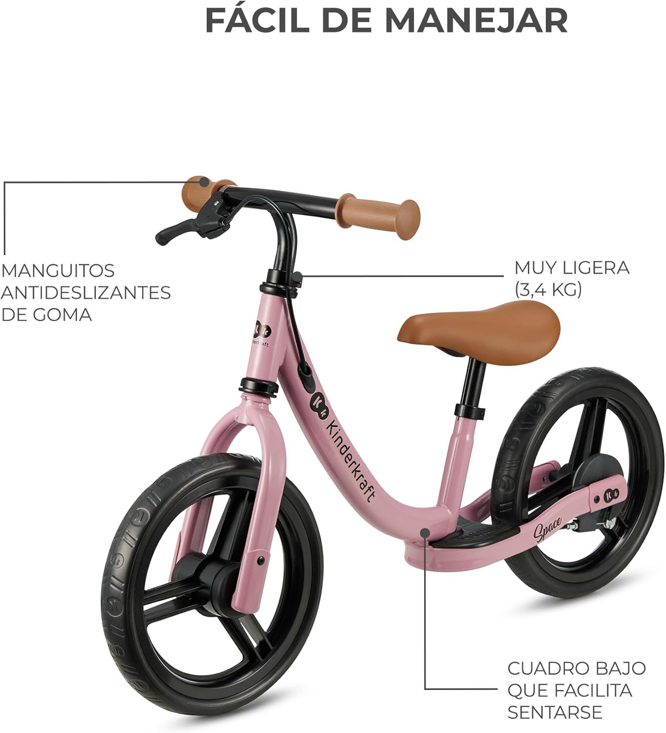 Kinderkraft Space 2 Bicicleta sin Pedales, Bicicleta Niño 2 años