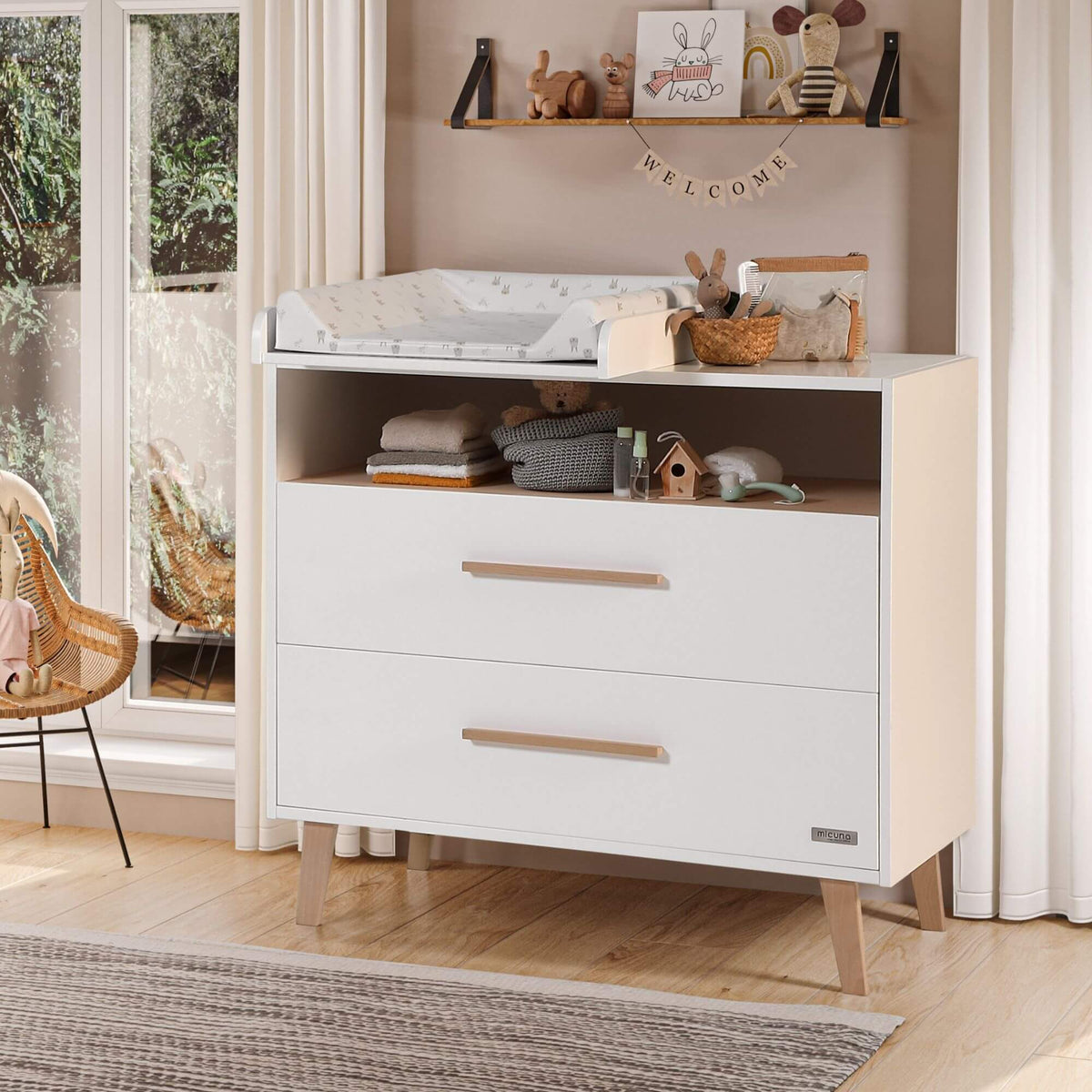 Cambiador para cómoda bebé Rabbits de MICUNA