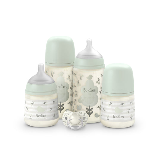 Set regalo biberones y chupete birdies essential Suavinex