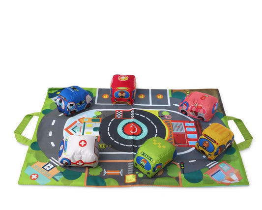 Cobertor de circuito de carros para bebês Kiokids