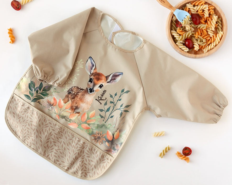 Babero Impermeable con Mangas Ciervo de Kiokids
