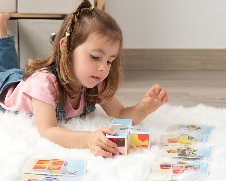 Quebra-cabeça infantil Kiokids de 4 blocos magnéticos