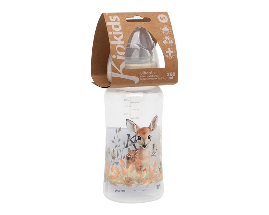 Biberón 360 ml Ciervo +6m de Kiokids