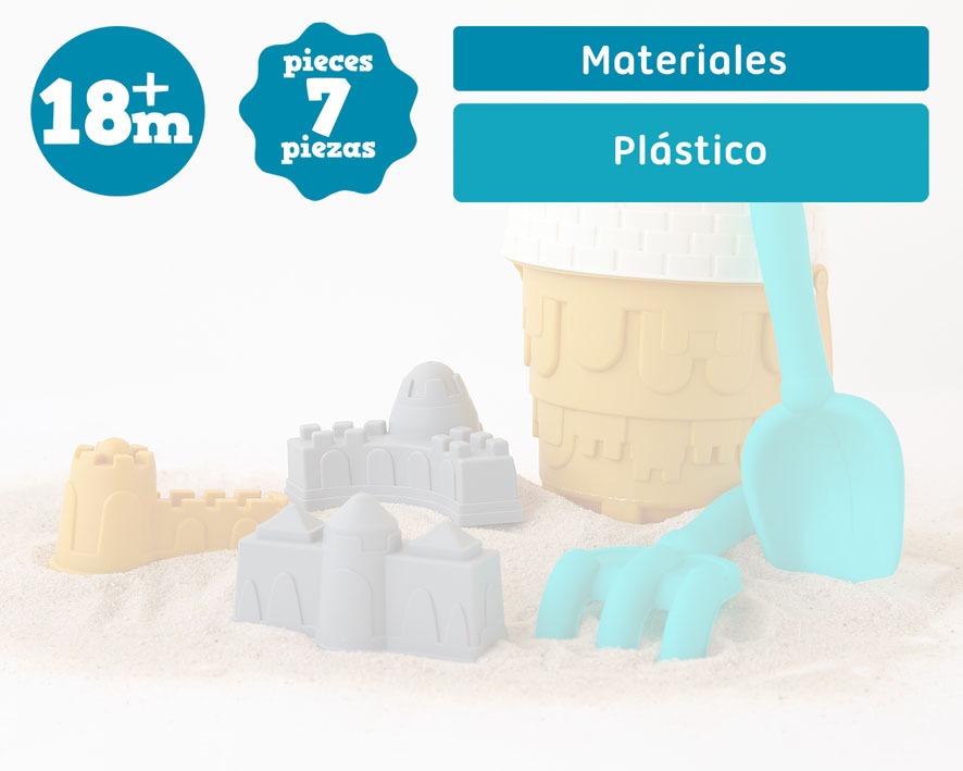 Conjunto de praia em cubo Kiokids Castles