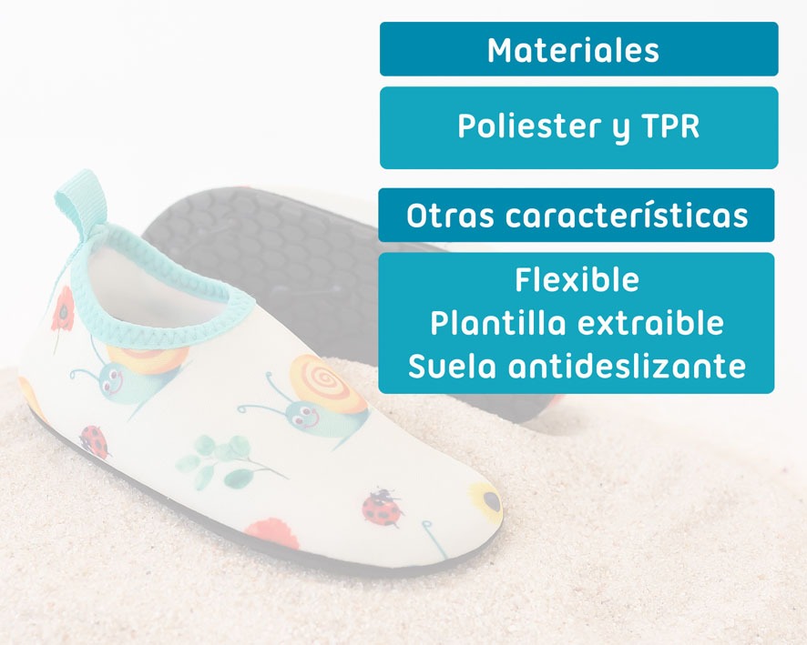 Escarpines Bebe Aquasocker Caracoles de Kiokids