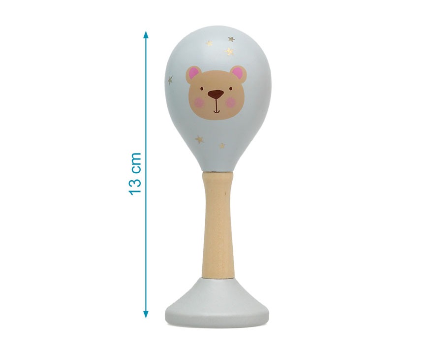 KIOKIDS VARIADOS BRINQUEDOS MARACAS DE ANIMAIS DE MADEIRA