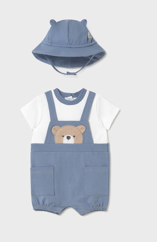 Macacão de ursinho de pelúcia simulado com chapéu 1606 Mayoral