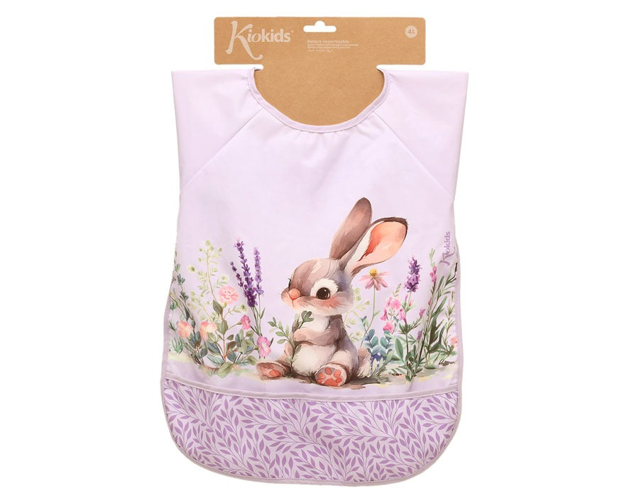 Babero Impermeable Lavanda Con Mangas de Kiokids