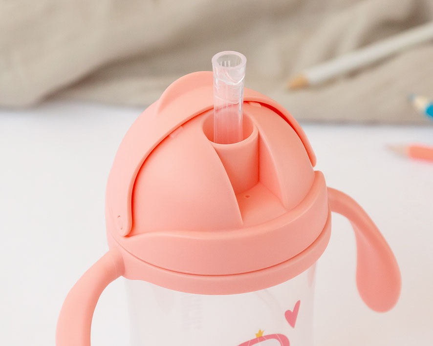 TAZA APRENDIZAJE CON PAJITA STEP 3 300ML CON ASAS DE KIOKIDS