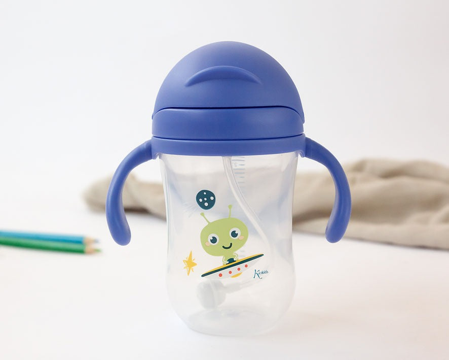 TAZA APRENDIZAJE CON PAJITA STEP 3 300ML CON ASAS DE KIOKIDS